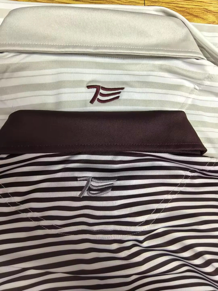 Maroon Standard Stripe Polo