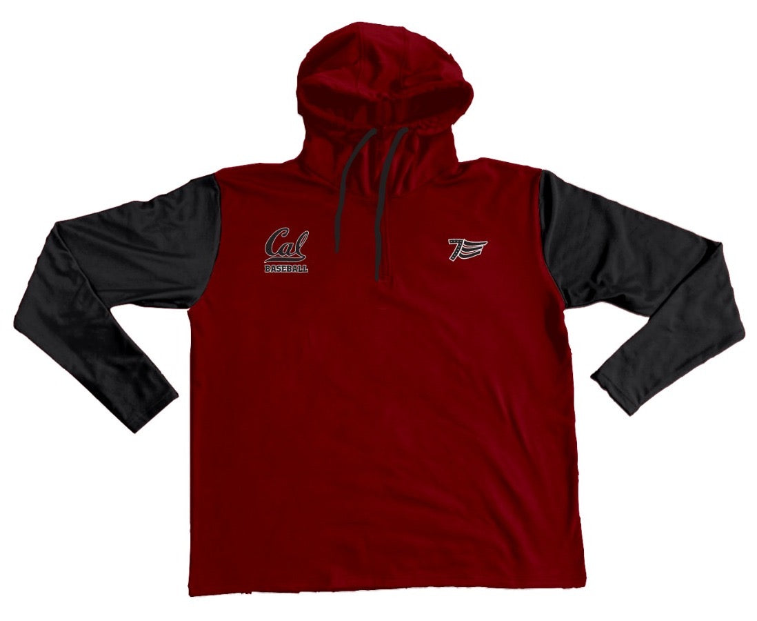 Cal Baseball 1/4 zip 2 tone Long Sleeve