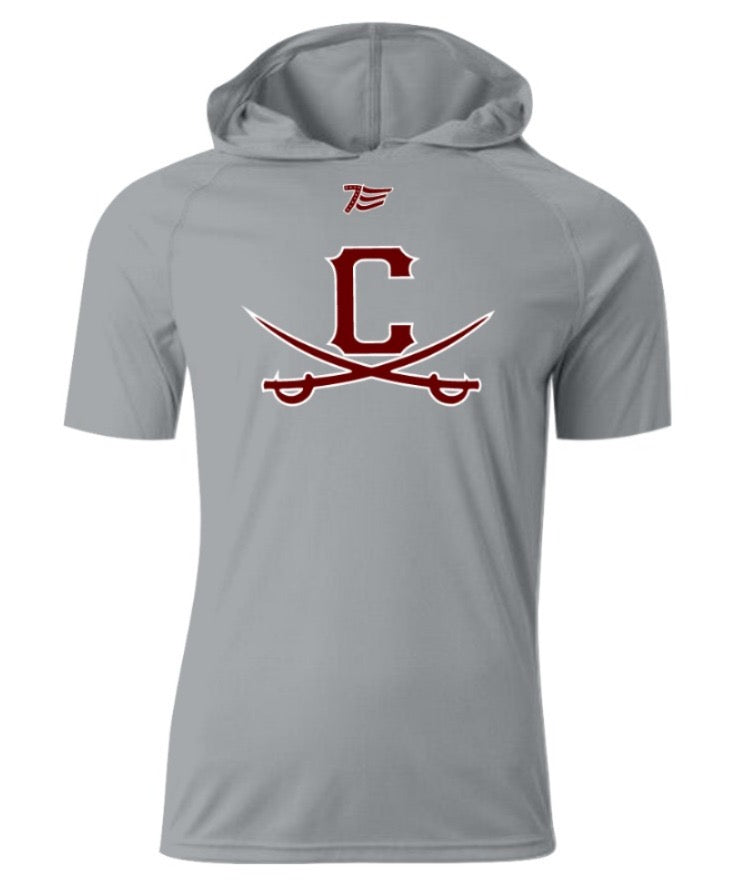 Short Sleeve Thin Hoodie w/logo