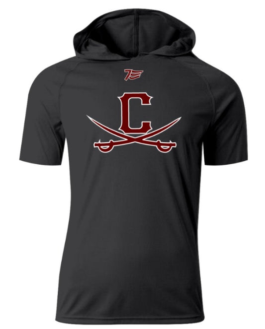 Short Sleeve Thin Hoodie w/logo