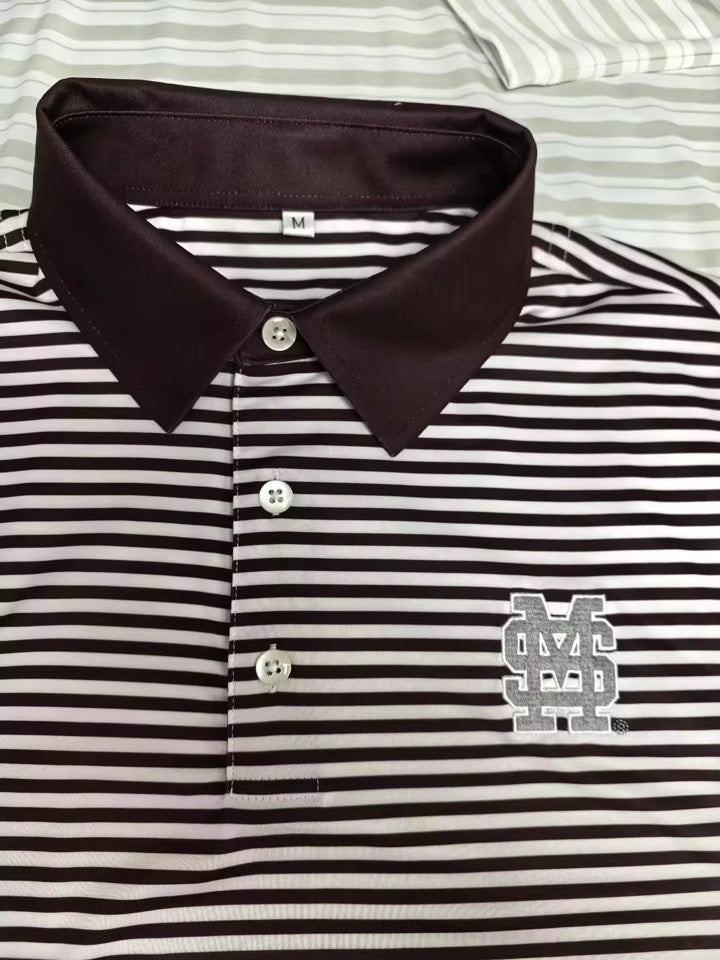 Maroon Standard Stripe Polo