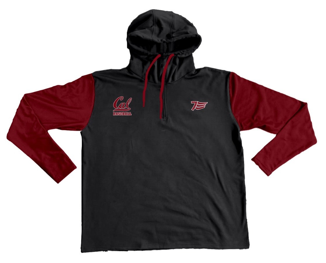 Cal Baseball 1/4 zip 2 tone Long Sleeve