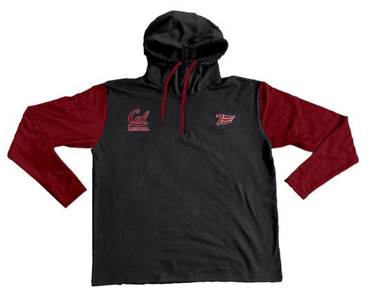 Cal Baseball 1/4 zip 2 tone Long Sleeve