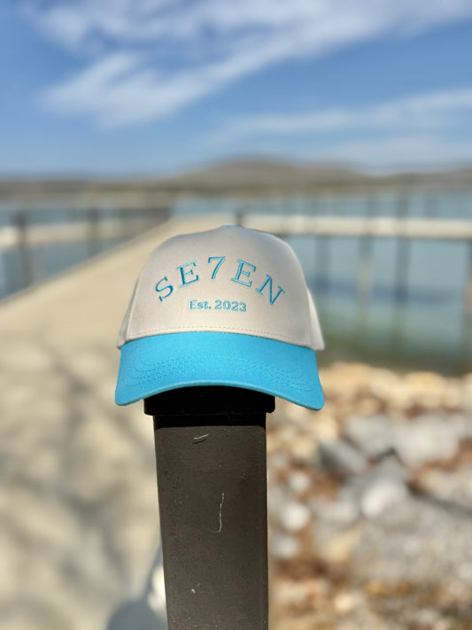 Cream | Electric Blue SnapBack