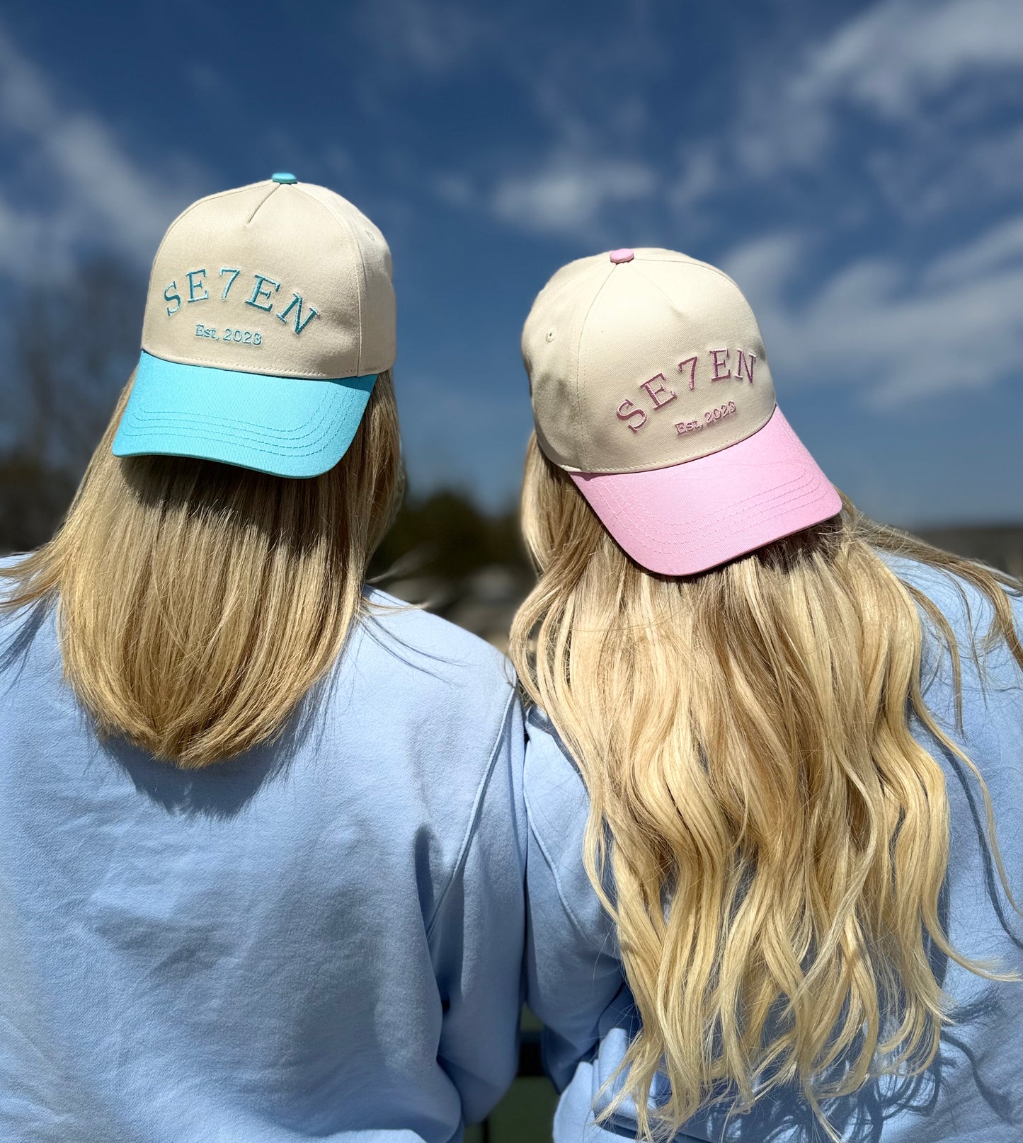 Cream | Electric Blue SnapBack