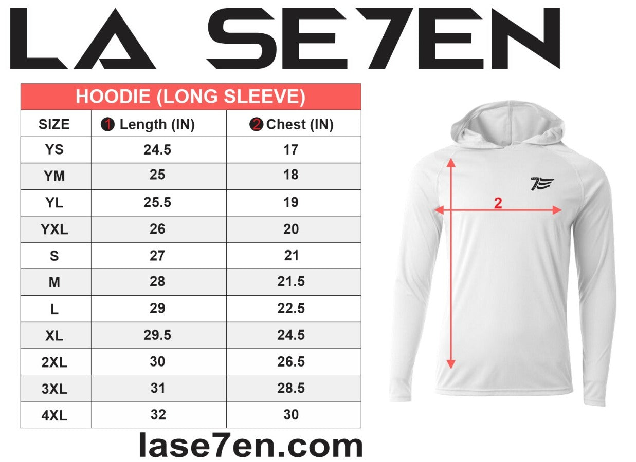 LA7 Long Sleeve Hooded Shirt